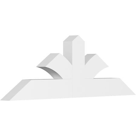 Ekena Millwork Richland Architectural Grade PVC Gable Bracket, 60"W x 20"H x 4"D x 6"F, 8/12 Pitch GBP060X20X0406RIC00